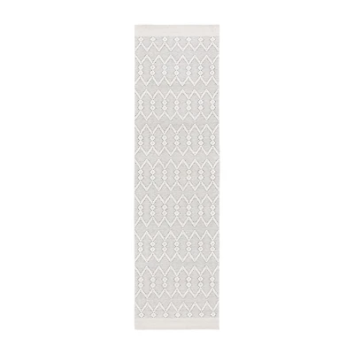 Martha Stewart Aria Bordered Loomed 27" X 96" Indoor Rectangular Runner