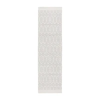 Martha Stewart Aria Bordered Loomed 27" X 96" Indoor Rectangular Runner