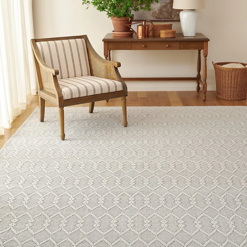 Martha Stewart Aria Bordered Loomed Indoor Rectangular Area Rug