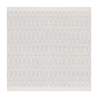 Martha Stewart Aria Bordered Loomed 6' X 6' Indoor Square Area Rug
