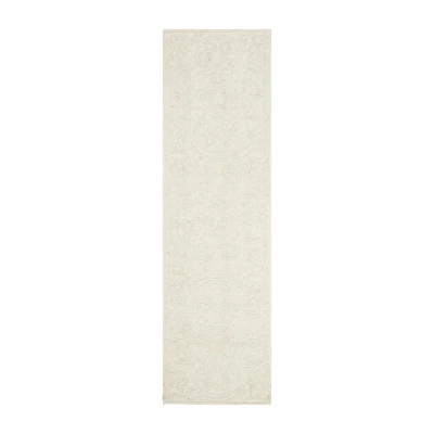 Martha Stewart Nora Medallion Hand Tufted 27" X 96" Indoor Rectangular Runner