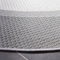 Martha Stewart Zia Bordered Washable 6'7" X 6'7" Outdoor Round Area Rug"