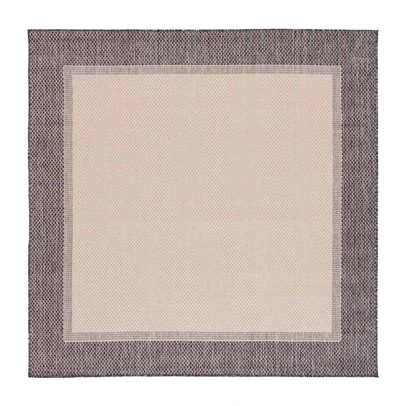 Martha Stewart Zia Bordered 6'7" X 6'7" Outdoor Square Area Rug