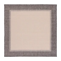 Martha Stewart Zia Bordered 6'7" X 6'7" Outdoor Square Area Rug