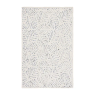 Martha Stewart Char Floral Hand Tufted Indoor Rectangular Area Rug