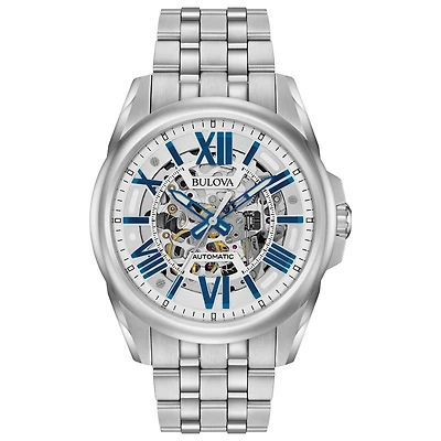 Bulova Sutton Mens Silver Tone Bracelet Watch 96a187