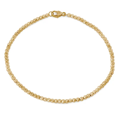 Womens 14K Gold Over Silver Beaded Bracelet