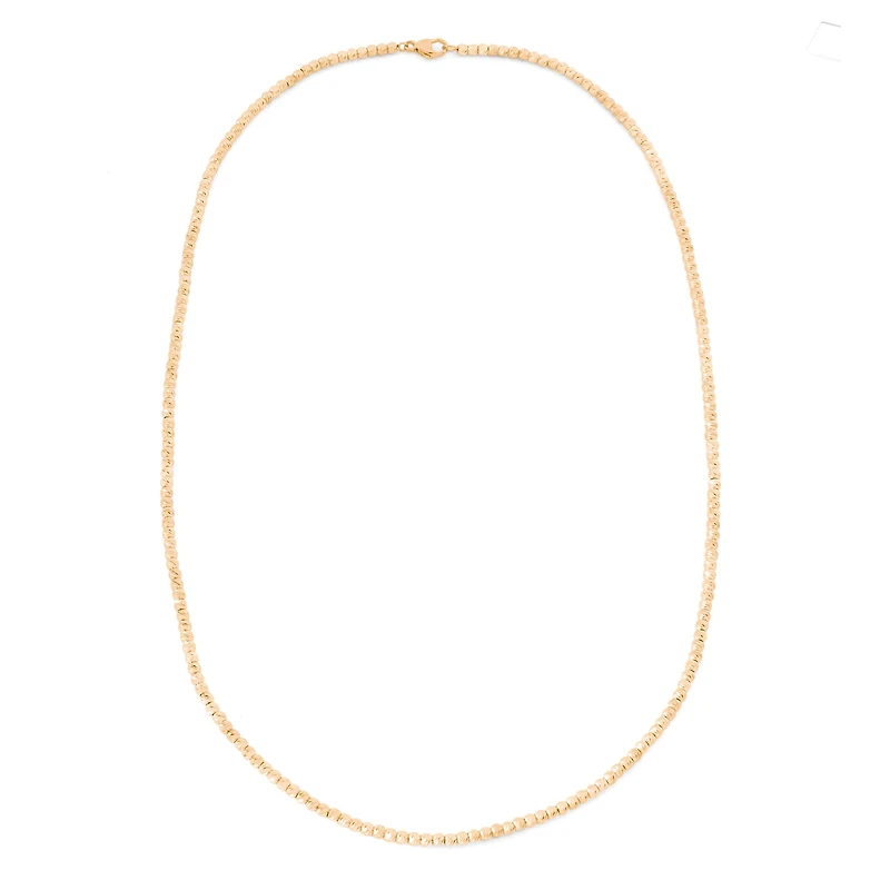 14K Gold Over Silver Beaded Necklace