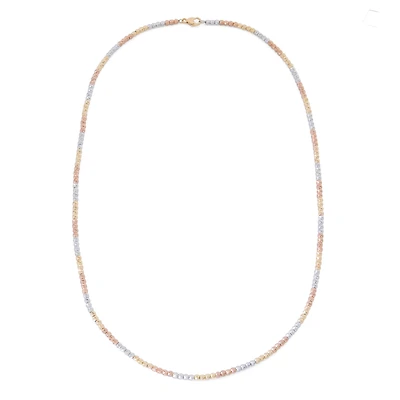 14K Gold Over Silver Beaded Necklace