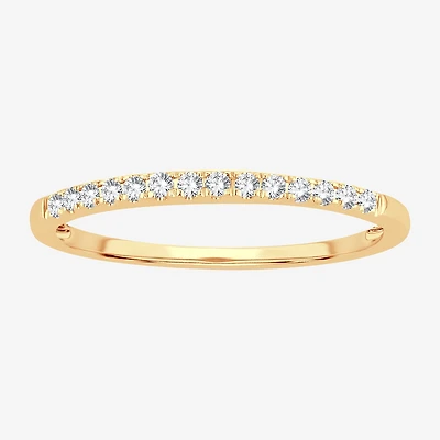 Womens Diamond Accent Natural White 10K Gold Wedding Band