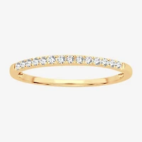 Womens Diamond Accent Natural White 10K Gold Wedding Band