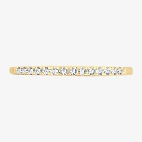 Womens Diamond Accent Natural White 10K Gold Wedding Band