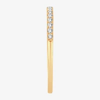 Womens Diamond Accent Natural White 10K Gold Wedding Band