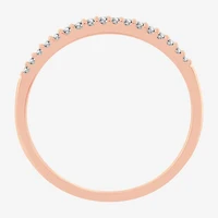 Womens 1/8 CT. T.W. Natural White Diamond 10K Gold Wedding Band