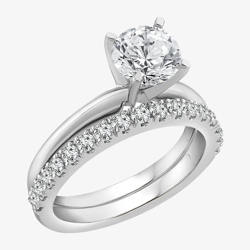 2 CT. T.W. Lab-Grown (F / VS2) Diamond Round Solitaire Bridal Set in 10K or 14K Gold