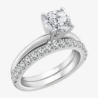 2  CT. T.W. Lab-Grown (F / VS2) Diamond Round Solitaire Bridal Set in 10K or 14K Gold