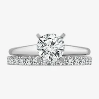 2  CT. T.W. Lab-Grown (F / VS2) Diamond Round Solitaire Bridal Set in 10K or 14K Gold