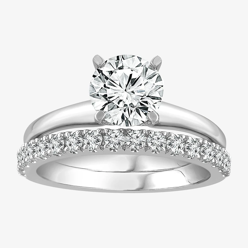 2 CT. T.W. Lab-Grown (F / VS2) Diamond Round Solitaire Bridal Set in 10K or 14K Gold