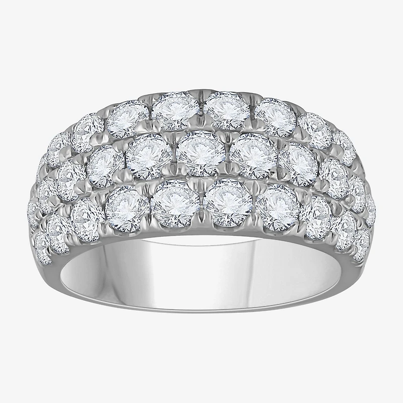 (H-I / Si1) Womens 5.5MM 3 CT. T.W. Lab Grown White Diamond 14K Gold Anniversary Band