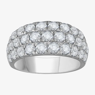 (H-I / Si1) Womens 5.5MM 3 CT. T.W. Lab Grown White Diamond 14K Gold Anniversary Band