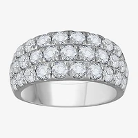 (H-I / Si1) Womens 5.5MM 3 CT. T.W. Lab Grown White Diamond 14K Gold Anniversary Band