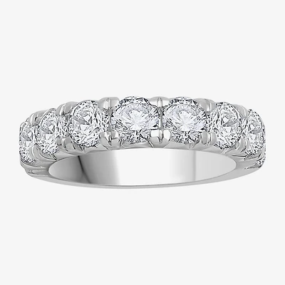9-Stone (H-I / Si1) Womens 5MM 2 3/4 CT. T.W. Lab Grown White Diamond 14K Gold Anniversary Wedding Band