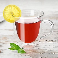 Joyjolt Serene Double Wall Insulated Glass Coffee Mug
