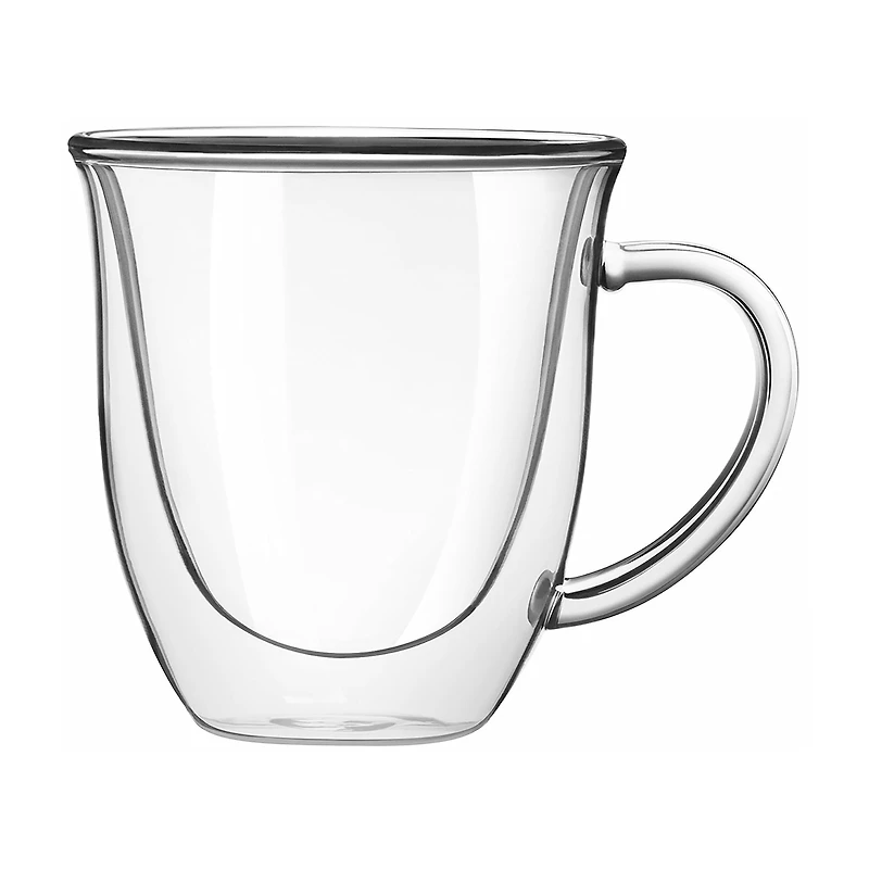 Joyjolt Serene Double Wall Insulated Glass Coffee Mug