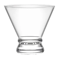 Joyjolt Afina Crystal Stemless - 8 Oz - Set Of 8 Martini Glass