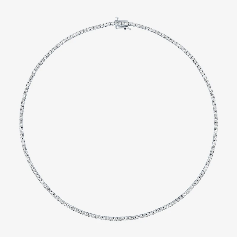 Diamond Addiction (G-H / Si2-I1) Womens 6 CT. T.W. Lab Grown White 14K  Gold Tennis Necklaces