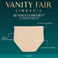 Vanity Fair Ultimate Stretch Beyond Comfort Womens Average + Full Figure 3 Pair High Cut Panty 13430