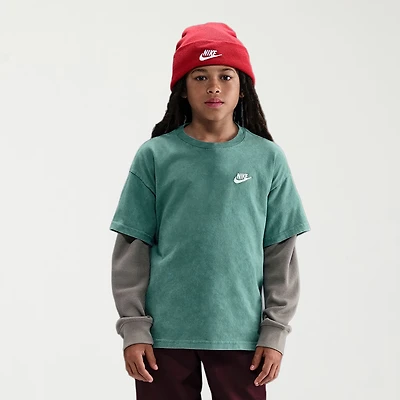 Nike Club Big Kid Unisex Crew Neck Short Sleeve Regular Fit Graphic T-Shirt