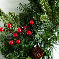 Nearly Natural 5 Pc Garlends And Wreath Set 5 Foot Pre-Lit Pine Christmas Tree