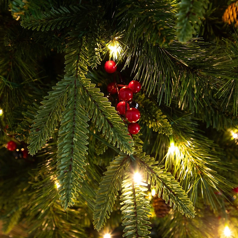 Nearly Natural 5 Pc Garlends And Wreath Set 5 Foot Pre-Lit Pine Christmas Tree