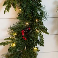 Nearly Natural 5 Pc Garlends And Wreath Set 5 Foot Pre-Lit Pine Christmas Tree