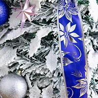 Nearly Natural 5 Foot Pre-Lit Flocked Collapsible Pine Christmas Tree