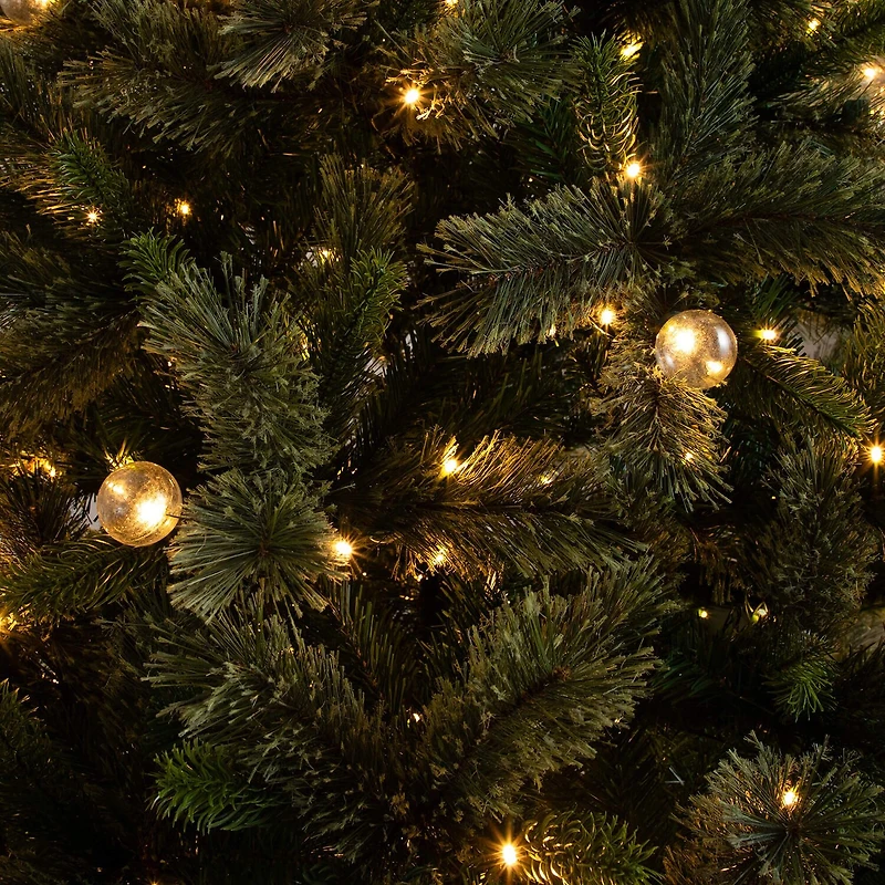 Nearly Natural 7 1/2 Foot Pre-Lit Pine Christmas Tree