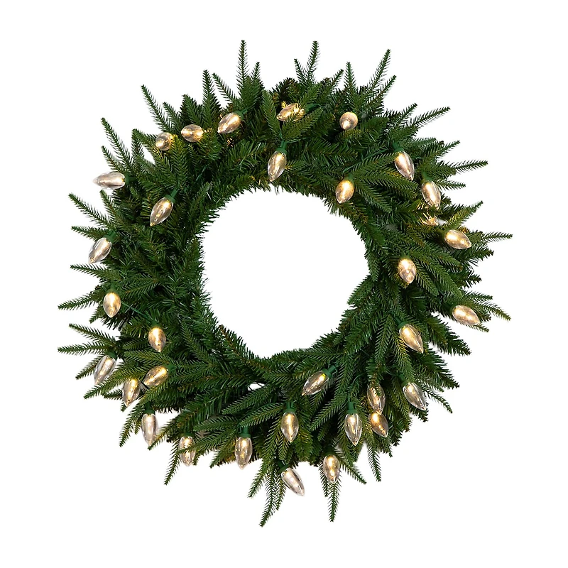 Nearly Natural Pre-Lit Wreath