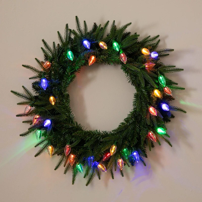 Nearly Natural Pre-Lit Wreath