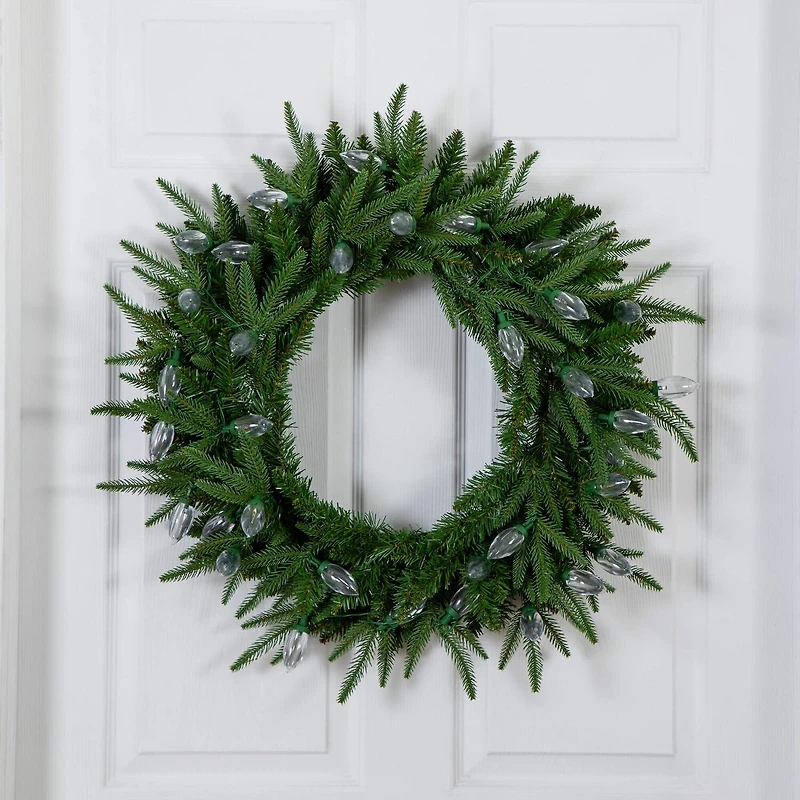 Nearly Natural Pre-Lit Wreath