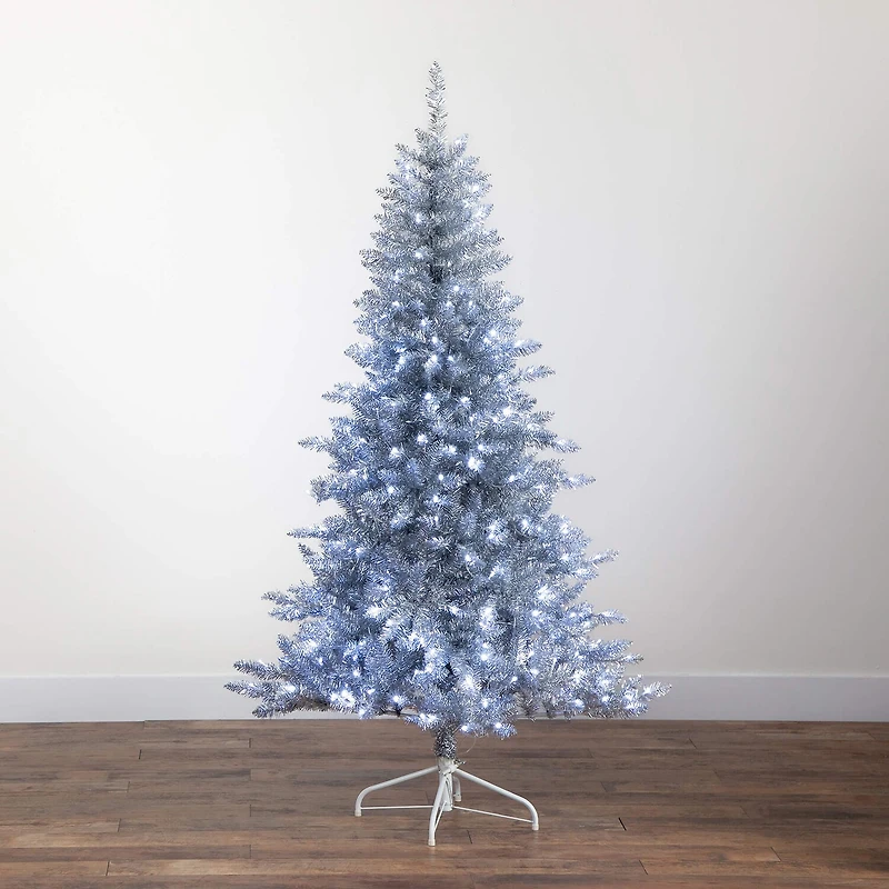 Nearly Natural 6 Foot Pre-Lit Pine Christmas Tree