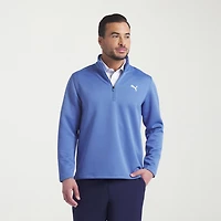 PUMA Mens Mock Neck Long Sleeve Active Quarter-Zip Pullover