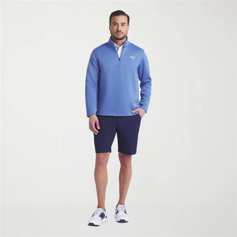 PUMA Mens Mock Neck Long Sleeve Active Quarter-Zip Pullover