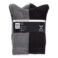 Xersion Quick-Dri Mens 10 Pair Crew Socks