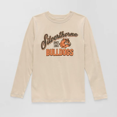 Thereabouts Little & Big Kid Boys Easy-on + Easy-off Sensory Friendly Crew Neck Long Sleeve Adaptive Regular Fit Graphic T-Shirt