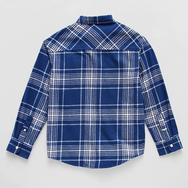 Thereabouts Little & Big Kid Boys Long Sleeve Regular Fit Flannel Shirt