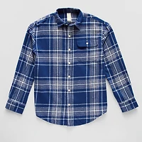 Thereabouts Little & Big Kid Boys Long Sleeve Regular Fit Flannel Shirt
