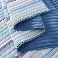 Oceanfront Resort Oceanfront Resort Clearwater Yarn Dye Stripe Quilt Set Quilt Set