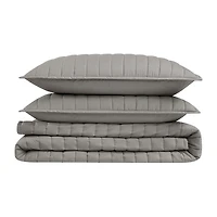 Brooklyn Loom Oversized Percale Quilt Set 3-pc.