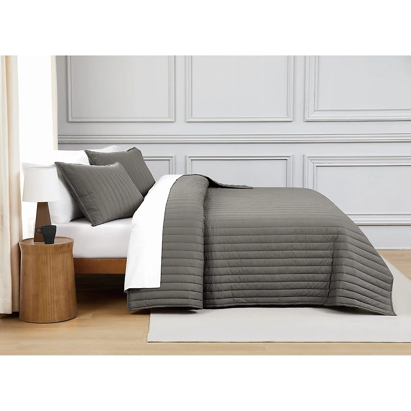 Brooklyn Loom Oversized Percale Quilt Set 3-pc.